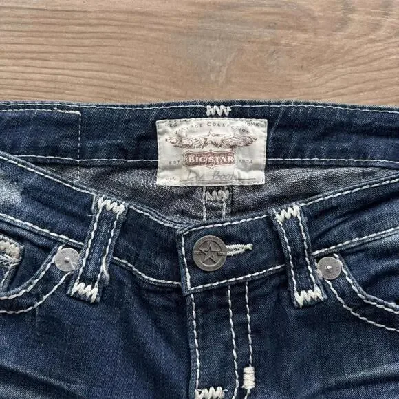 Y2K Boot Cut Big Star Liv  Western Cut Low Rise Denim Pants - Picture 6 of 8